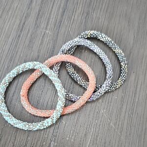 LILY AND LAURA Pastel and Dark Beaded Bracelets